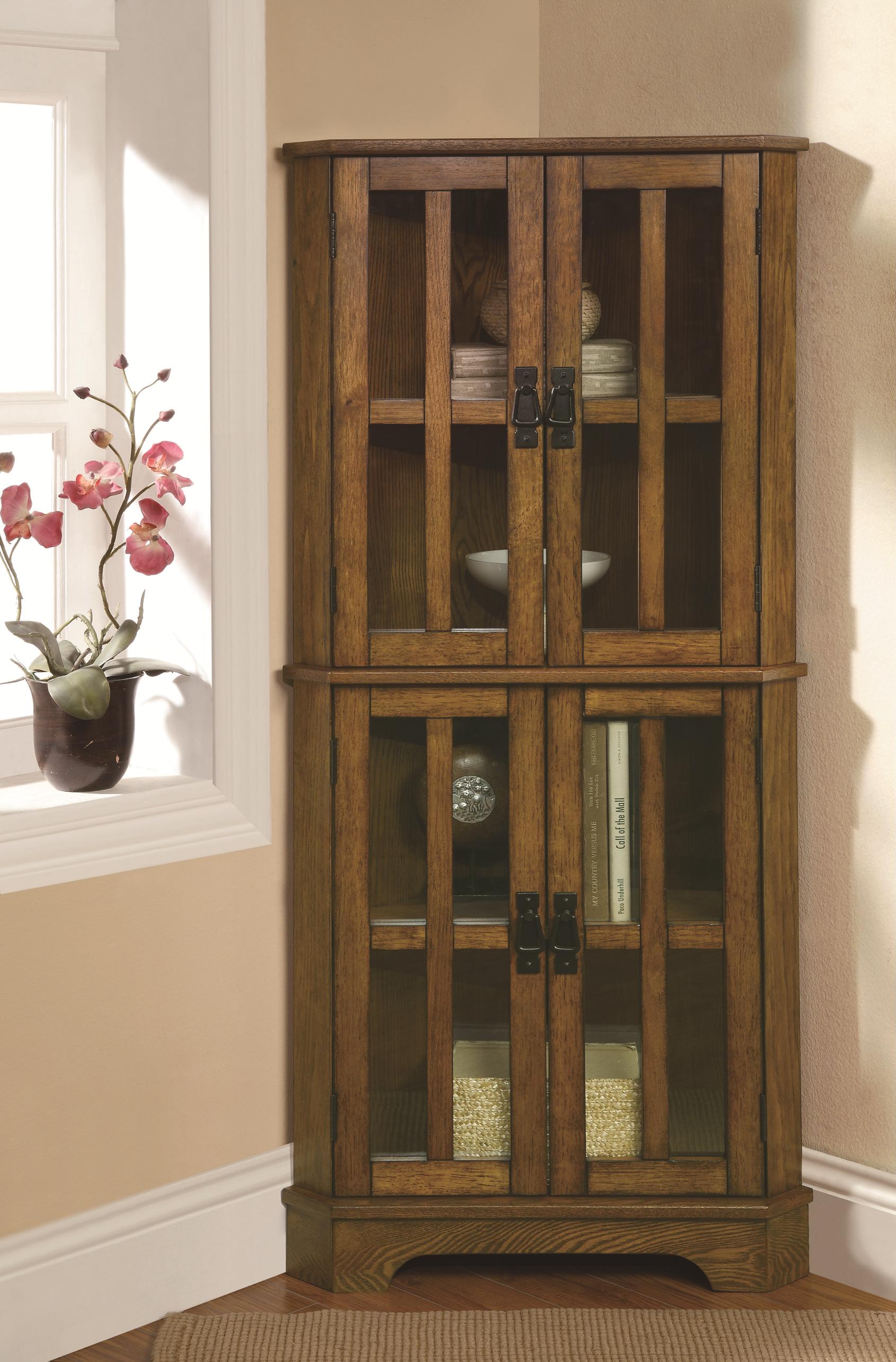 Corner china cabinet hutch top